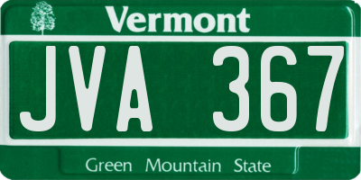 VT license plate JVA367