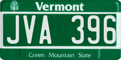 VT license plate JVA396