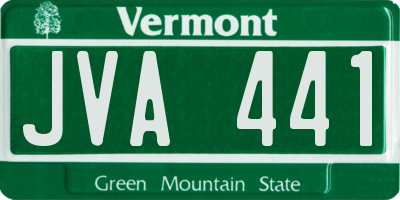 VT license plate JVA441
