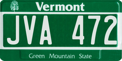 VT license plate JVA472