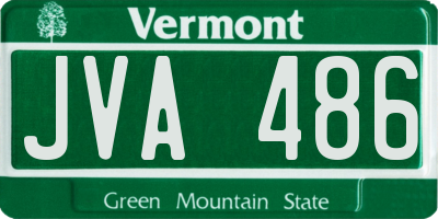VT license plate JVA486