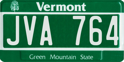 VT license plate JVA764