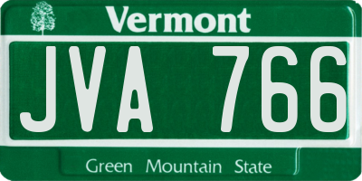 VT license plate JVA766