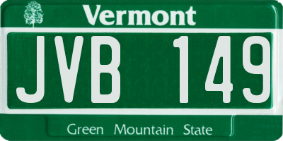 VT license plate JVB149