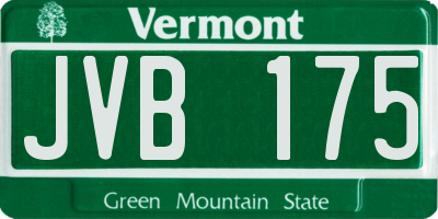 VT license plate JVB175