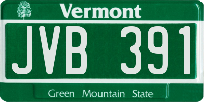 VT license plate JVB391