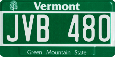 VT license plate JVB480
