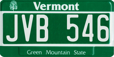 VT license plate JVB546