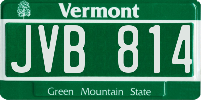 VT license plate JVB814
