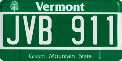 VT license plate JVB911