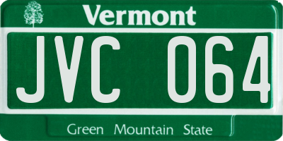 VT license plate JVC064