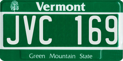 VT license plate JVC169