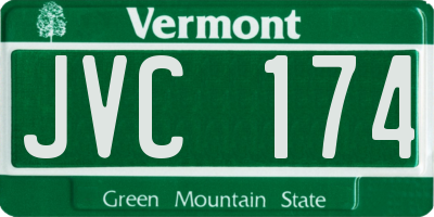 VT license plate JVC174