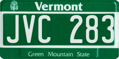 VT license plate JVC283