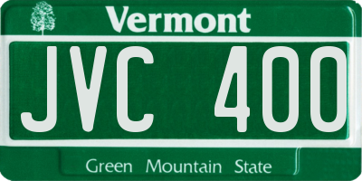 VT license plate JVC400
