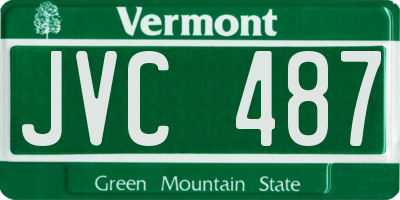 VT license plate JVC487