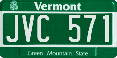 VT license plate JVC571