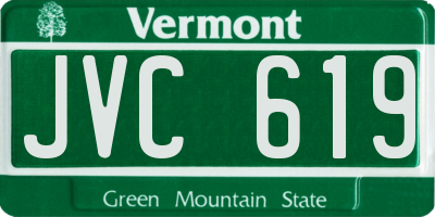VT license plate JVC619