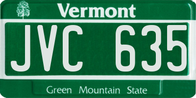 VT license plate JVC635