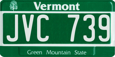 VT license plate JVC739