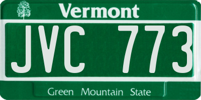 VT license plate JVC773
