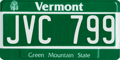VT license plate JVC799
