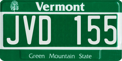 VT license plate JVD155