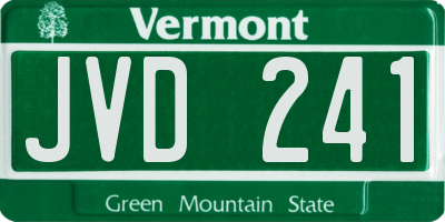 VT license plate JVD241