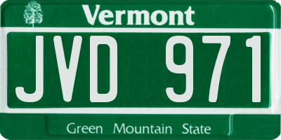 VT license plate JVD971