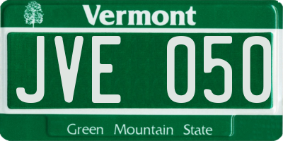 VT license plate JVE050