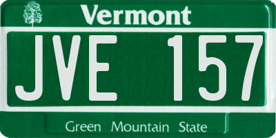 VT license plate JVE157