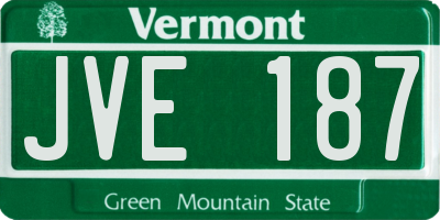 VT license plate JVE187
