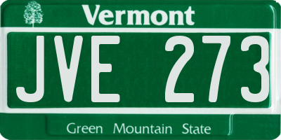 VT license plate JVE273
