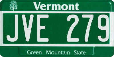 VT license plate JVE279