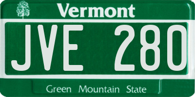VT license plate JVE280
