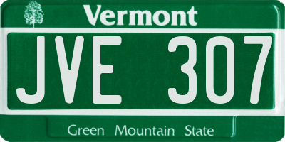 VT license plate JVE307