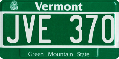 VT license plate JVE370