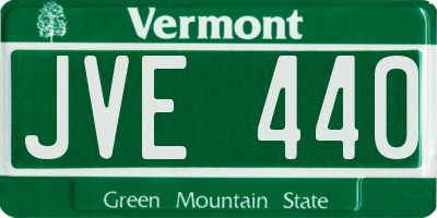 VT license plate JVE440