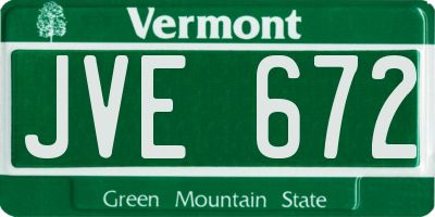 VT license plate JVE672
