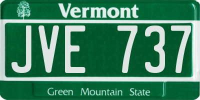 VT license plate JVE737