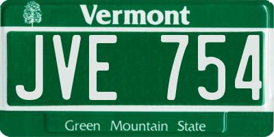 VT license plate JVE754