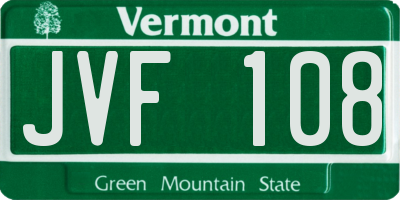 VT license plate JVF108
