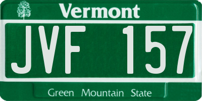 VT license plate JVF157