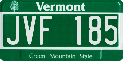 VT license plate JVF185