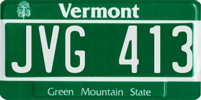 VT license plate JVG413