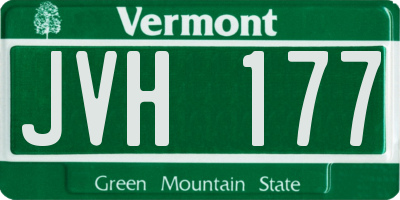 VT license plate JVH177