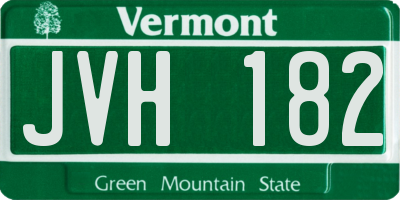 VT license plate JVH182