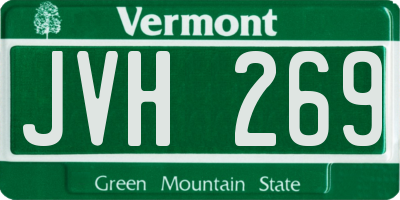 VT license plate JVH269