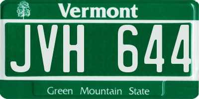 VT license plate JVH644
