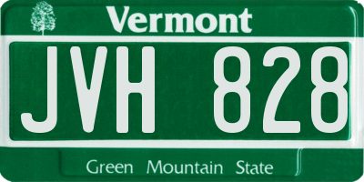 VT license plate JVH828